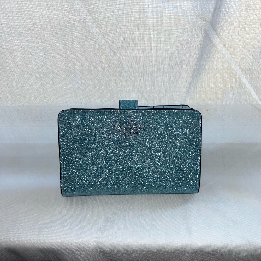 NWOT Kate Spade Blue Sparkle wallet